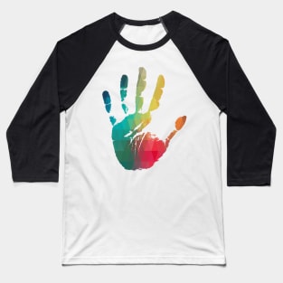 Rainbow color handprint Baseball T-Shirt